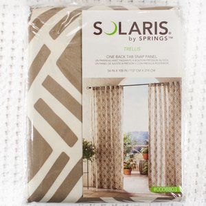 Solaris Outdoor Curtain - Tan Trellis - 54"x108"